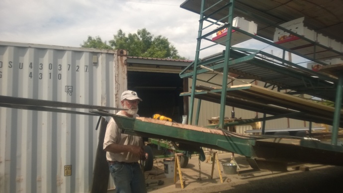Mike Fixing Packing Shed